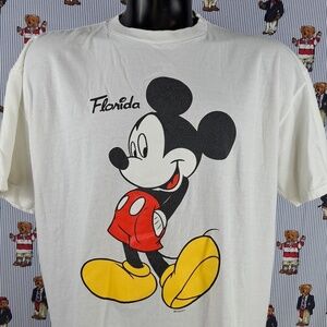 Disney's Mickey Mouse Florida character big logo graphic 3XL white t-shirt